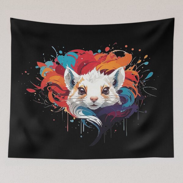 Item preview, Cute Colorful White Squirrel in Graffiti Style designed and sold by MindSmith.