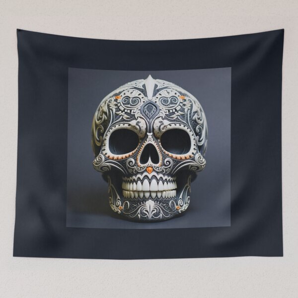 Item preview, Awesome ornamented skull, Halloween decor designed and sold by silent-violin.