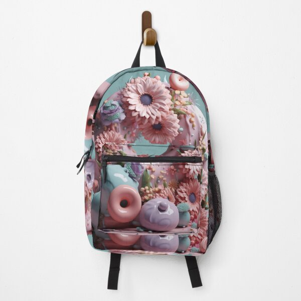 Item preview, Dreamy Floral Donut - 3D Render in Pastel Colors designed and sold by PoppinArtFox.