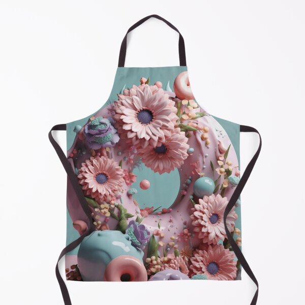 Item preview, Dreamy Floral Donut - 3D Render in Pastel Colors designed and sold by PoppinArtFox.
