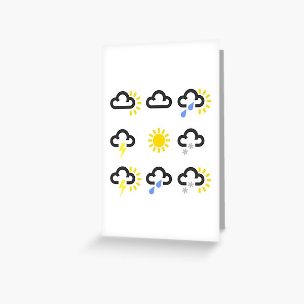 Item preview, Weather forecast symbols design  designed and sold by GetItGiftIt.