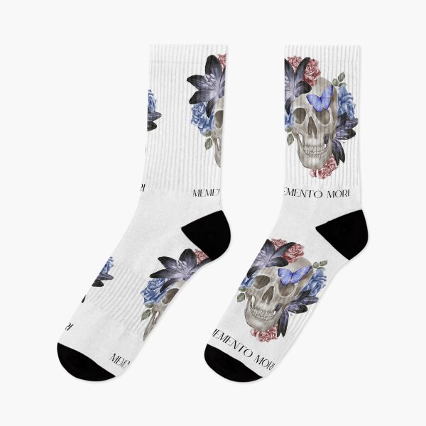 Item preview, Memento Mori Floral Skull designed and sold by Sershni.
