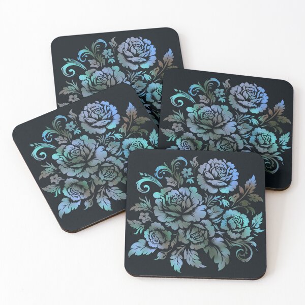 Item preview, Floral in Blue Silver designed and sold by Humbugle.