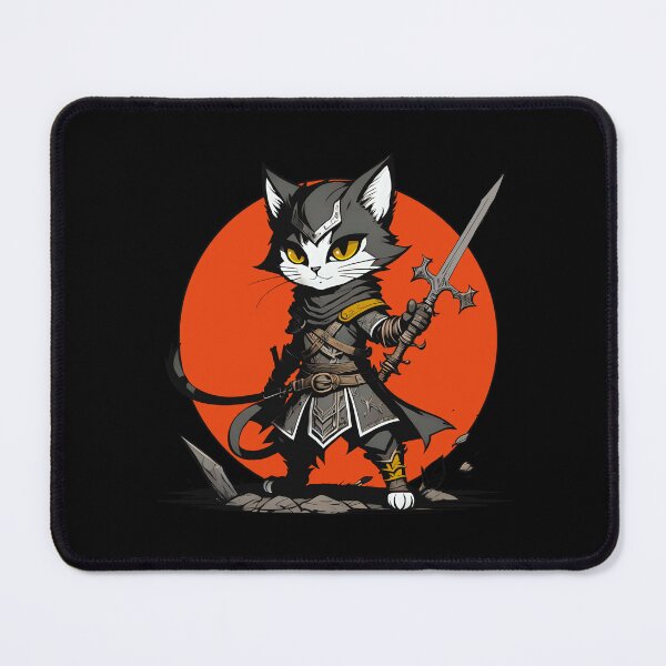 Item preview, Cute Cat DnD warrior designed and sold by RickyCartoonArt.