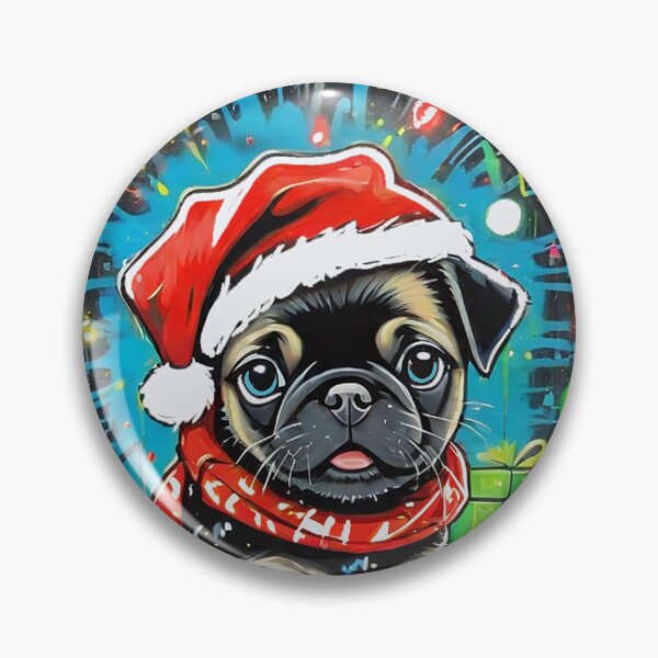 Item preview, Pug HAPPY HOLIDAYS 4 PUGGY HOLIDAYS designed and sold by RedBluffTraders.
