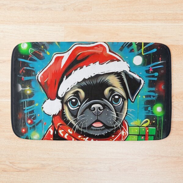 Item preview, Pug HAPPY HOLIDAYS 4 PUGGY HOLIDAYS designed and sold by RedBluffTraders.
