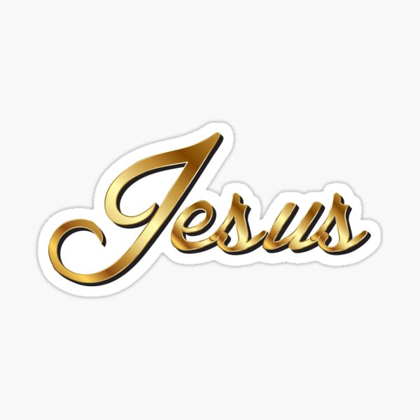 "Christian Jesus Name Sticker" Sticker by fermo Redbubble