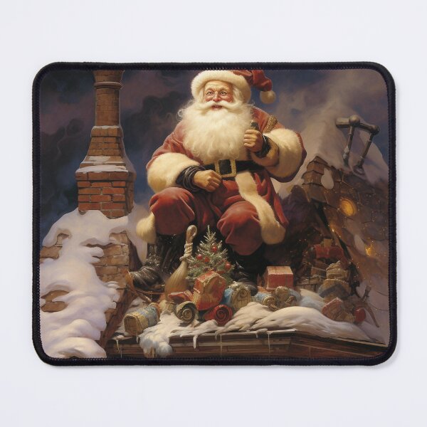 Item preview, Santa on a Roof Delivering Presents designed and sold by dcrc.