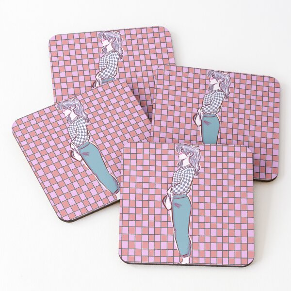 Item preview, Girl on a retro checkered background designed and sold by Lolagilart.