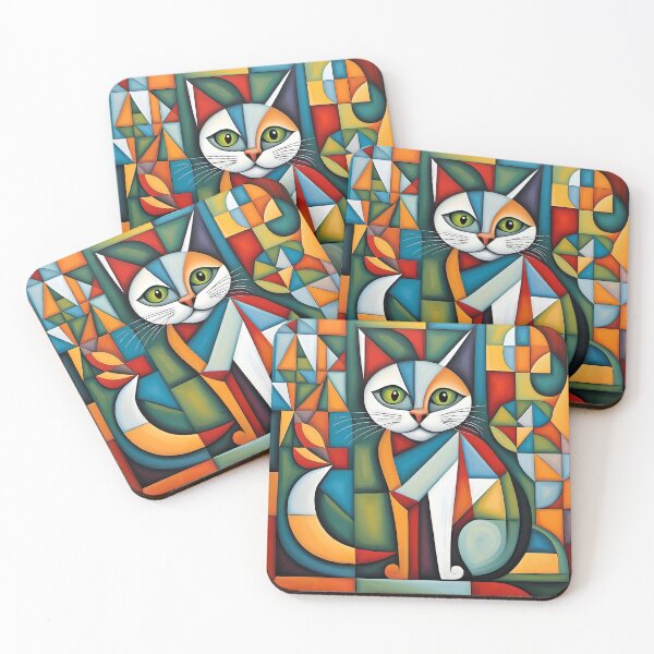 Item preview, A frightened cat in Cubism designed and sold by Serendipity2023.