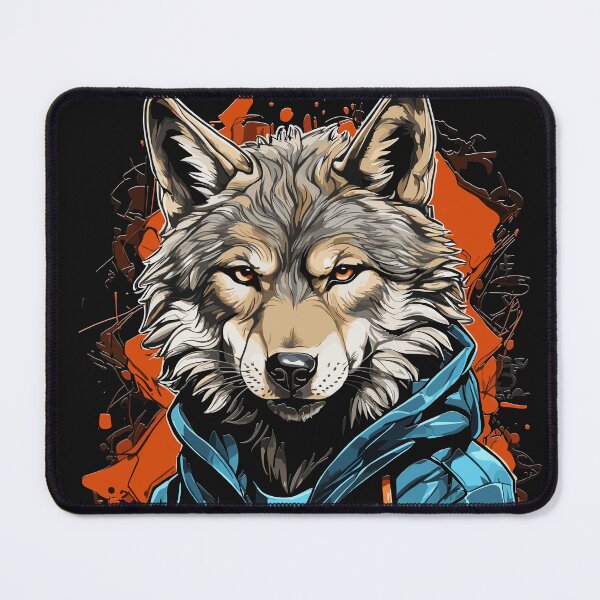 Item preview, The great rocking wolf graffiti art designed and sold by Frankydudestore.