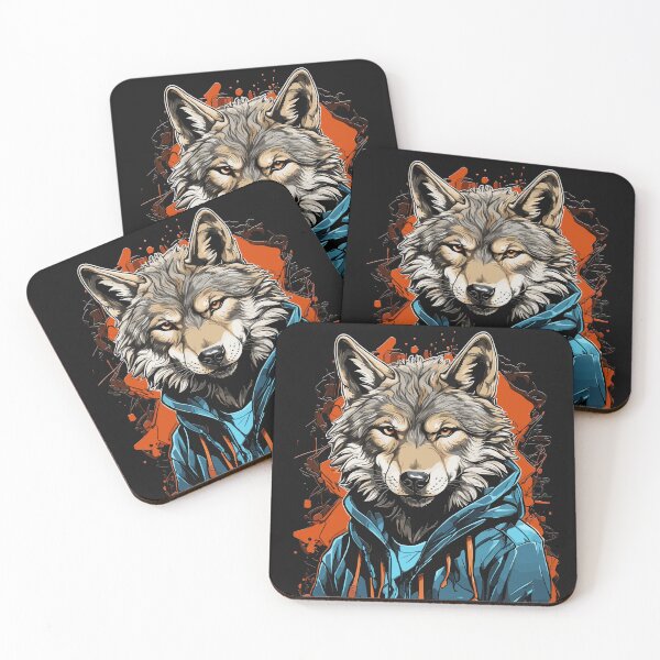 Item preview, The great rocking wolf graffiti art designed and sold by Frankydudestore.