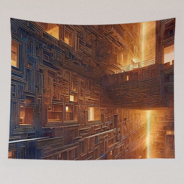 Item preview, Maze World - Sci Fi Surreal Art designed and sold by Delerat7.