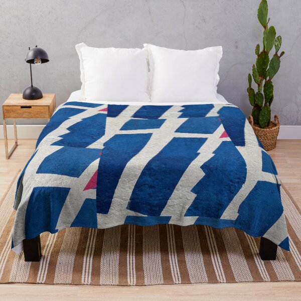 Item preview, Blue abstract lines and pink designed and sold by Tropical Blood.