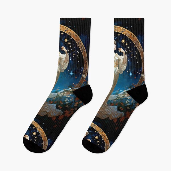 Item preview, Starlight Night, Alphonse Mucha style, Belle Époque designed and sold by CatCoconut-Art.