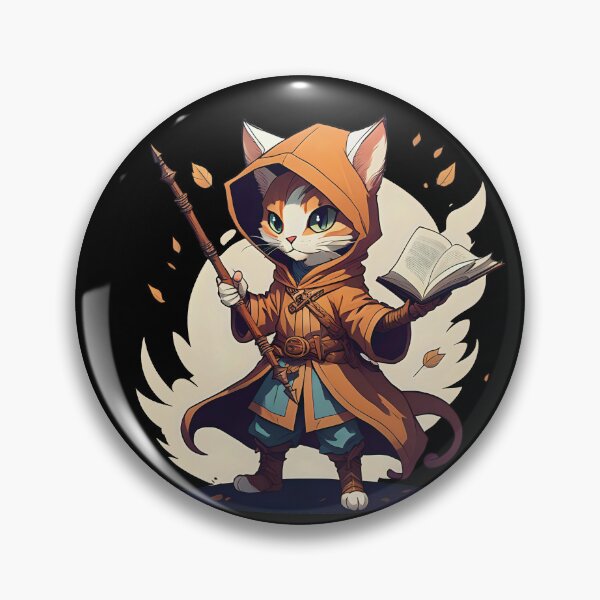 Item preview, Cute DnD mage Cat designed and sold by RickyCartoonArt.