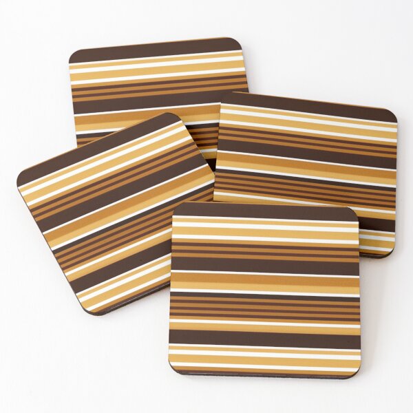 Item preview, Mustard and brown colored stripes  designed and sold by Roxburylane.
