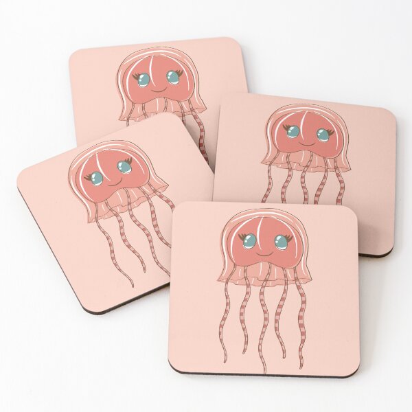Item preview, Cute Playful Pink Jellyfish Character designed and sold by DoodlingRedhead.