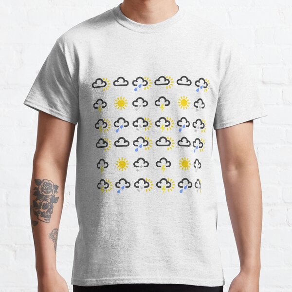 Weather forecast symbols pattern Classic T-Shirt