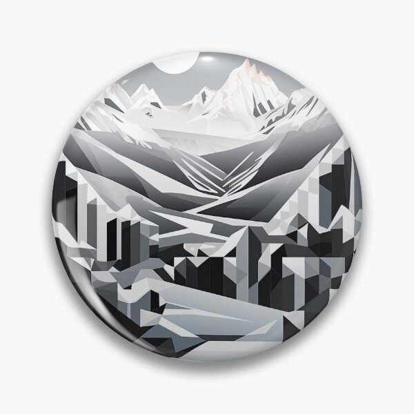 Artikelvorschau, Entdecken Sie "Simplistic & Minimalistic Snowy Winter Alps" mit Bauhaus-Flair entworfen und verkauft von ArtificialGenes.