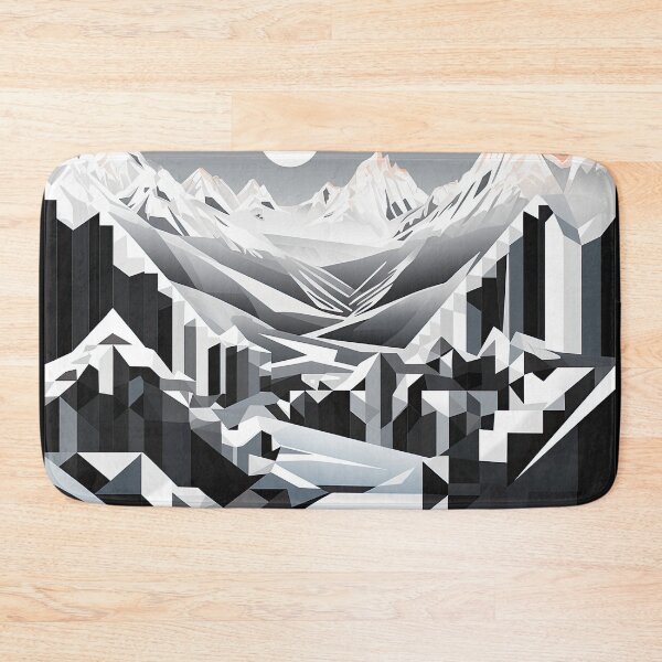 Artikelvorschau, Entdecken Sie "Simplistic & Minimalistic Snowy Winter Alps" mit Bauhaus-Flair entworfen und verkauft von ArtificialGenes.
