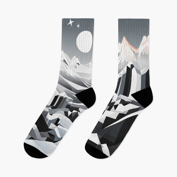 Item preview, Explore "Simplistic & Minimalistic Snowy Winter Alps" with Bauhaus Flair designed and sold by ArtificialGenes.