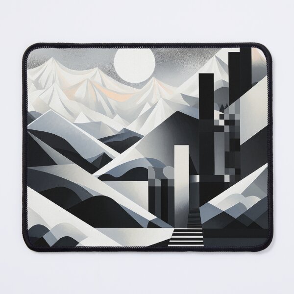Item preview, Explore "Simplistic & Minimalistic Snowy Winter Alps" with Bauhaus Flair designed and sold by ArtificialGenes.