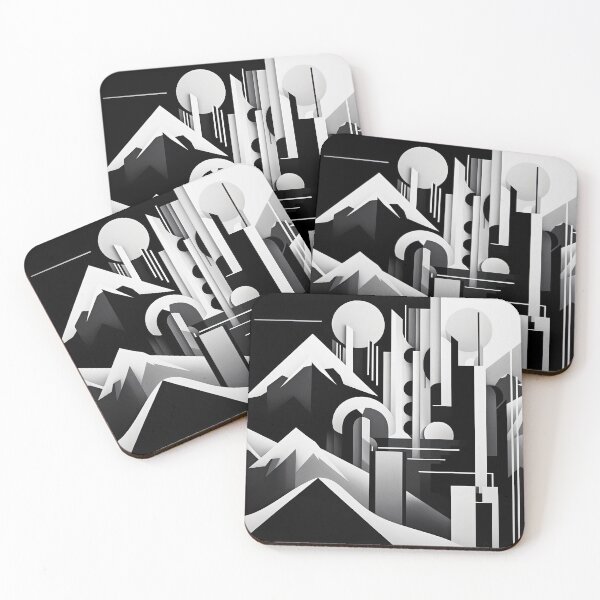 Artikelvorschau, Entdecken Sie "Simplistic & Minimalistic Snowy Winter Alps" mit Bauhaus-Flair entworfen und verkauft von ArtificialGenes.