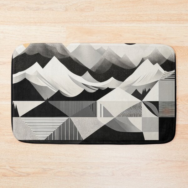 Artikelvorschau, Entdecken Sie "Simplistic & Minimalistic Snowy Winter Alps" mit Bauhaus-Flair entworfen und verkauft von ArtificialGenes.