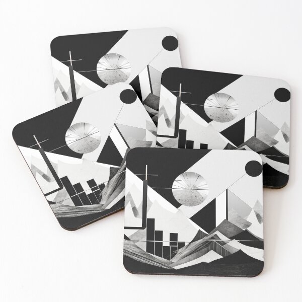 Item preview, Explore "Simplistic & Minimalistic Snowy Winter Alps" with Bauhaus Flair designed and sold by ArtificialGenes.