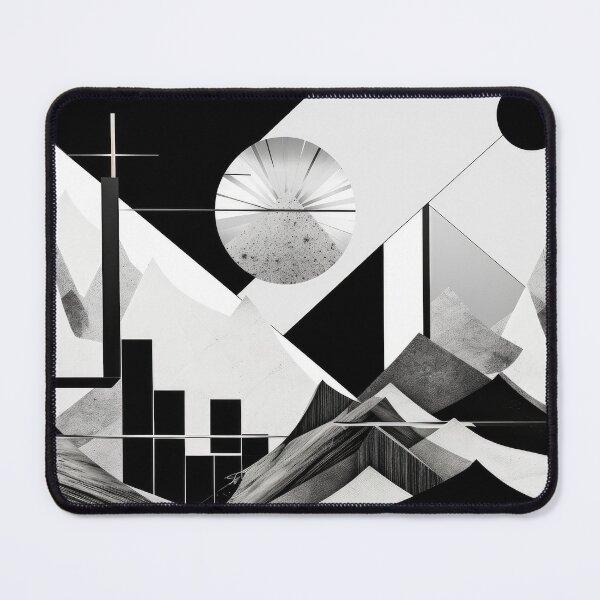 Item preview, Explore "Simplistic & Minimalistic Snowy Winter Alps" with Bauhaus Flair designed and sold by ArtificialGenes.