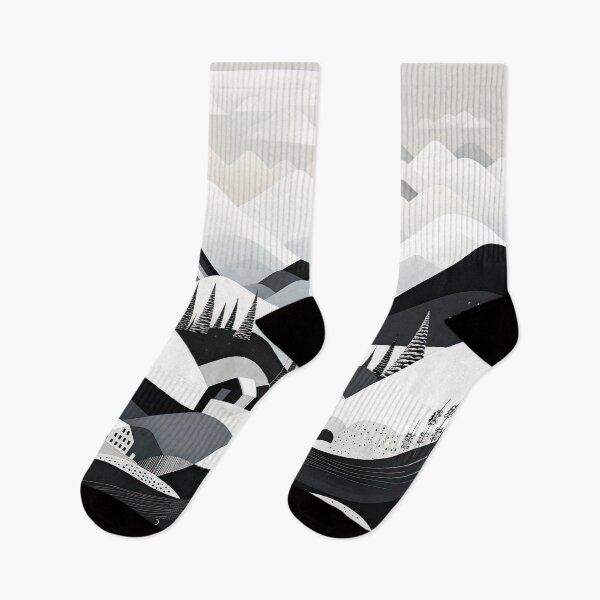 Item preview, Explore "Simplistic & Minimalistic Snowy Winter Alps" with Bauhaus Flair designed and sold by ArtificialGenes.