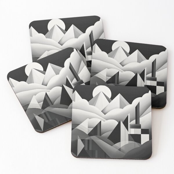 Artikelvorschau, Entdecken Sie "Simplistic & Minimalistic Snowy Winter Alps" mit Bauhaus-Flair entworfen und verkauft von ArtificialGenes.