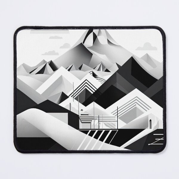 Item preview, Explore "Simplistic & Minimalistic Snowy Winter Alps" with Bauhaus Flair designed and sold by ArtificialGenes.