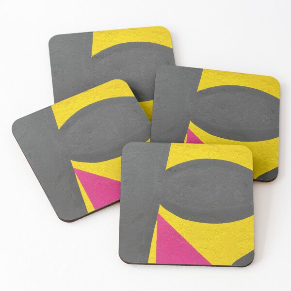 Item preview, Abstract painting mix yellow pink grey  designed and sold by Tropical Blood.