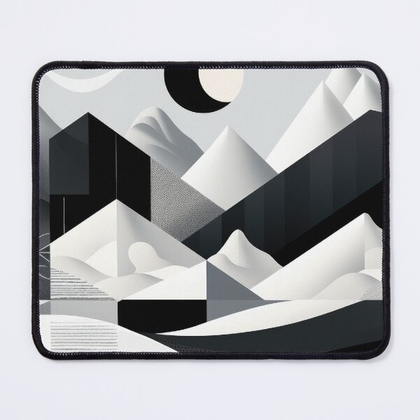 Item preview, Explore "Simplistic & Minimalistic Snowy Winter Alps" with Bauhaus Flair designed and sold by ArtificialGenes.