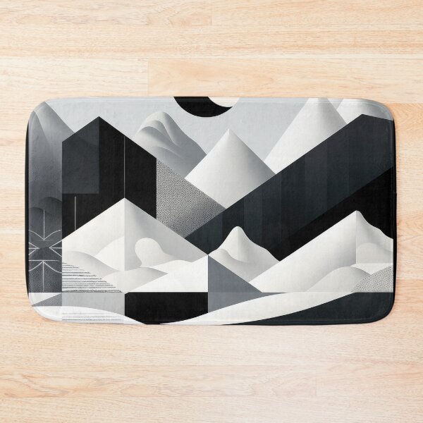 Artikelvorschau, Entdecken Sie "Simplistic & Minimalistic Snowy Winter Alps" mit Bauhaus-Flair entworfen und verkauft von ArtificialGenes.