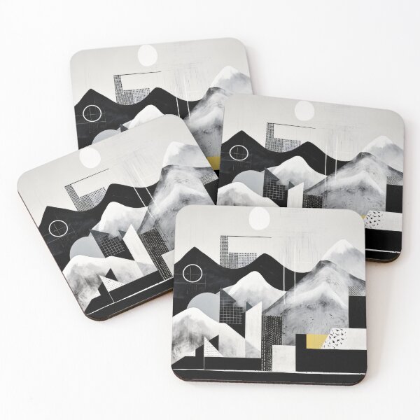 Item preview, Explore "Simplistic & Minimalistic Snowy Winter Alps" with Bauhaus Flair designed and sold by ArtificialGenes.