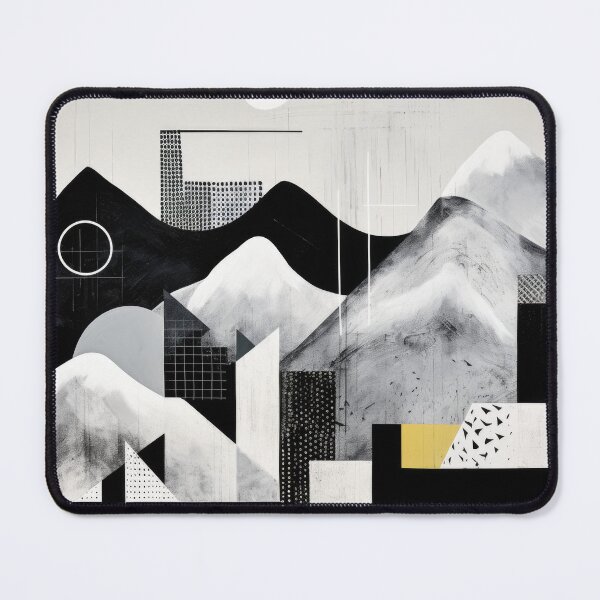 Item preview, Explore "Simplistic & Minimalistic Snowy Winter Alps" with Bauhaus Flair designed and sold by ArtificialGenes.