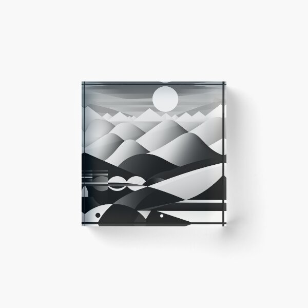 Artikelvorschau, Entdecken Sie "Simplistic & Minimalistic Snowy Winter Alps" mit Bauhaus-Flair entworfen und verkauft von ArtificialGenes.