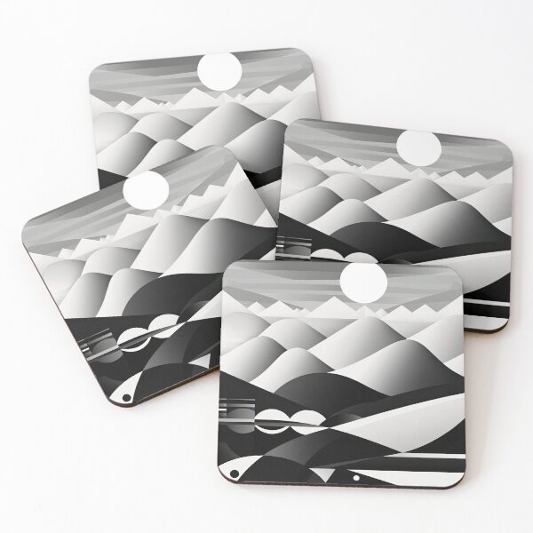 Artikelvorschau, Entdecken Sie "Simplistic & Minimalistic Snowy Winter Alps" mit Bauhaus-Flair entworfen und verkauft von ArtificialGenes.