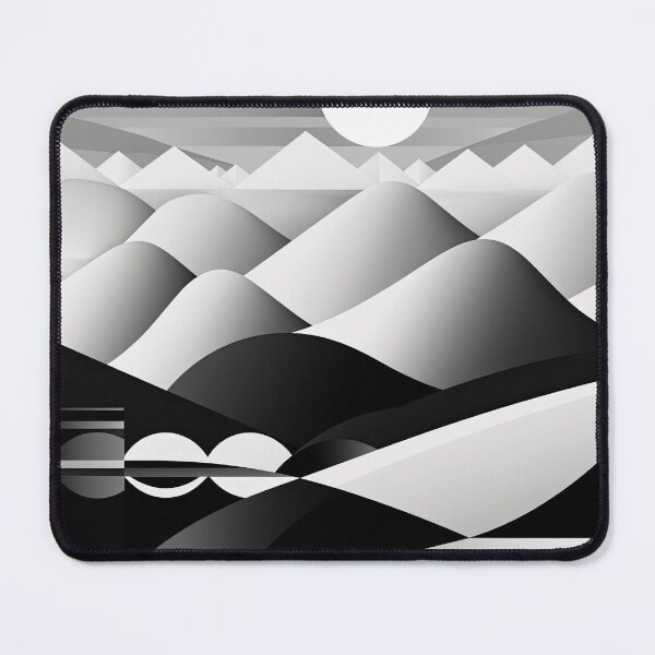 Item preview, Explore "Simplistic & Minimalistic Snowy Winter Alps" with Bauhaus Flair designed and sold by ArtificialGenes.