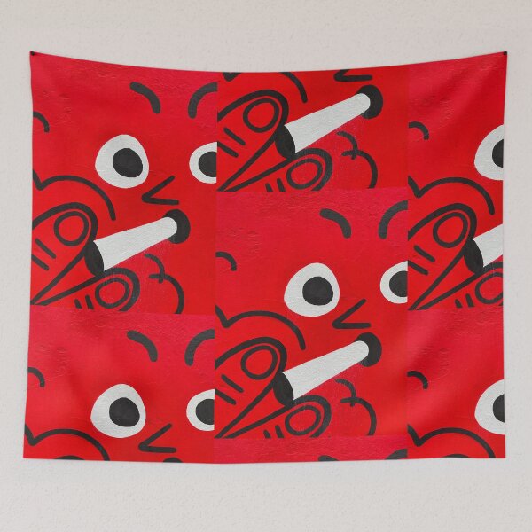 Item preview, Face red abstract smoking funny paint  designed and sold by Tropical Blood.