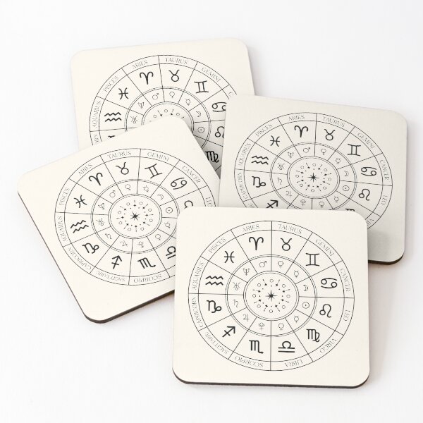 Item preview, Zodiac Signs Wheel Constellations Symbols and Planets designed and sold by dk-design85.