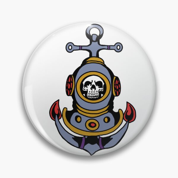 Item preview, nautical skull  designed and sold by elliotstattoos.