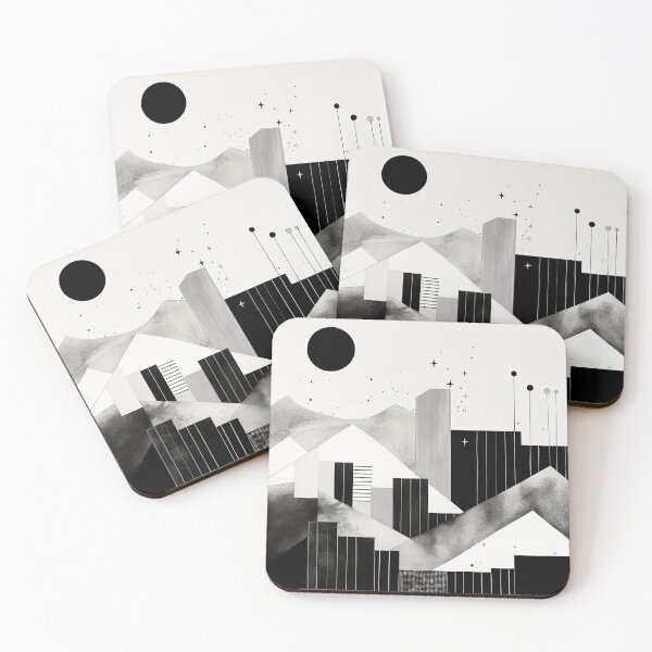 Artikelvorschau, Entdecken Sie "Simplistic & Minimalistic Snowy Winter Alps" mit Bauhaus-Flair entworfen und verkauft von ArtificialGenes.