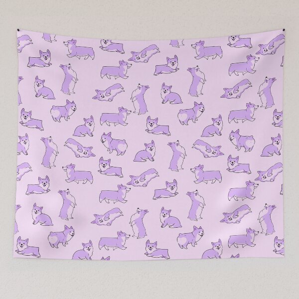 Item preview, Corgis Everywhere: Purple   designed and sold by blackdogbuckeye.