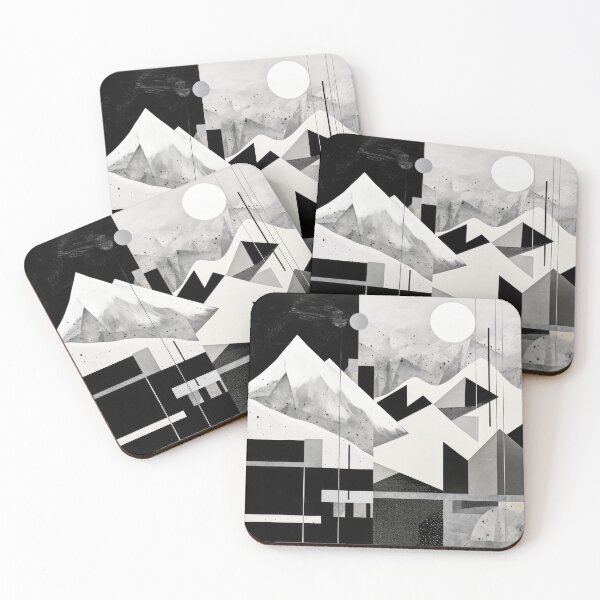 Artikelvorschau, Entdecken Sie "Simplistic & Minimalistic Snowy Winter Alps" mit Bauhaus-Flair entworfen und verkauft von ArtificialGenes.