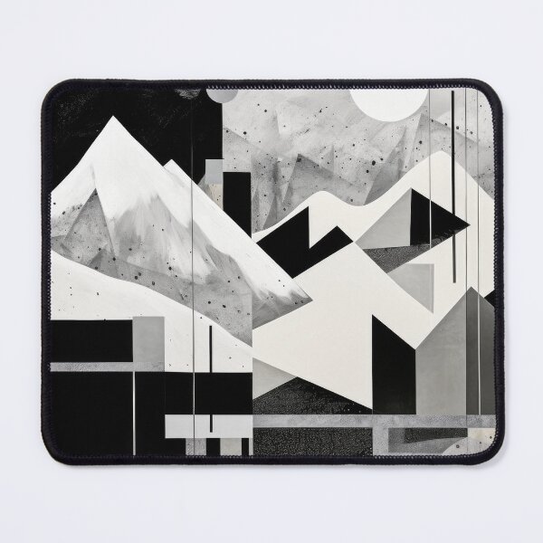 Item preview, Explore "Simplistic & Minimalistic Snowy Winter Alps" with Bauhaus Flair designed and sold by ArtificialGenes.