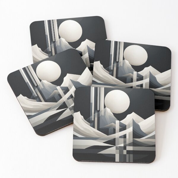 Artikelvorschau, Entdecken Sie "Simplistic & Minimalistic Snowy Winter Alps" mit Bauhaus-Flair entworfen und verkauft von ArtificialGenes.